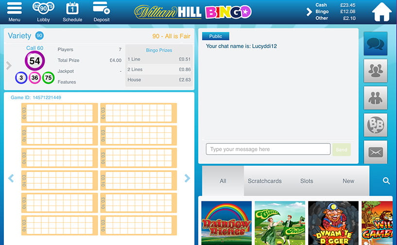 William hill bingo mobile